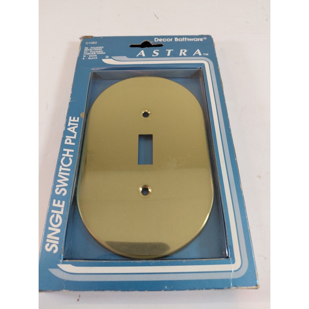 ASTRA D1080 Polished Brass Single Toggle Switch Wall Plate Decor Bathware Made